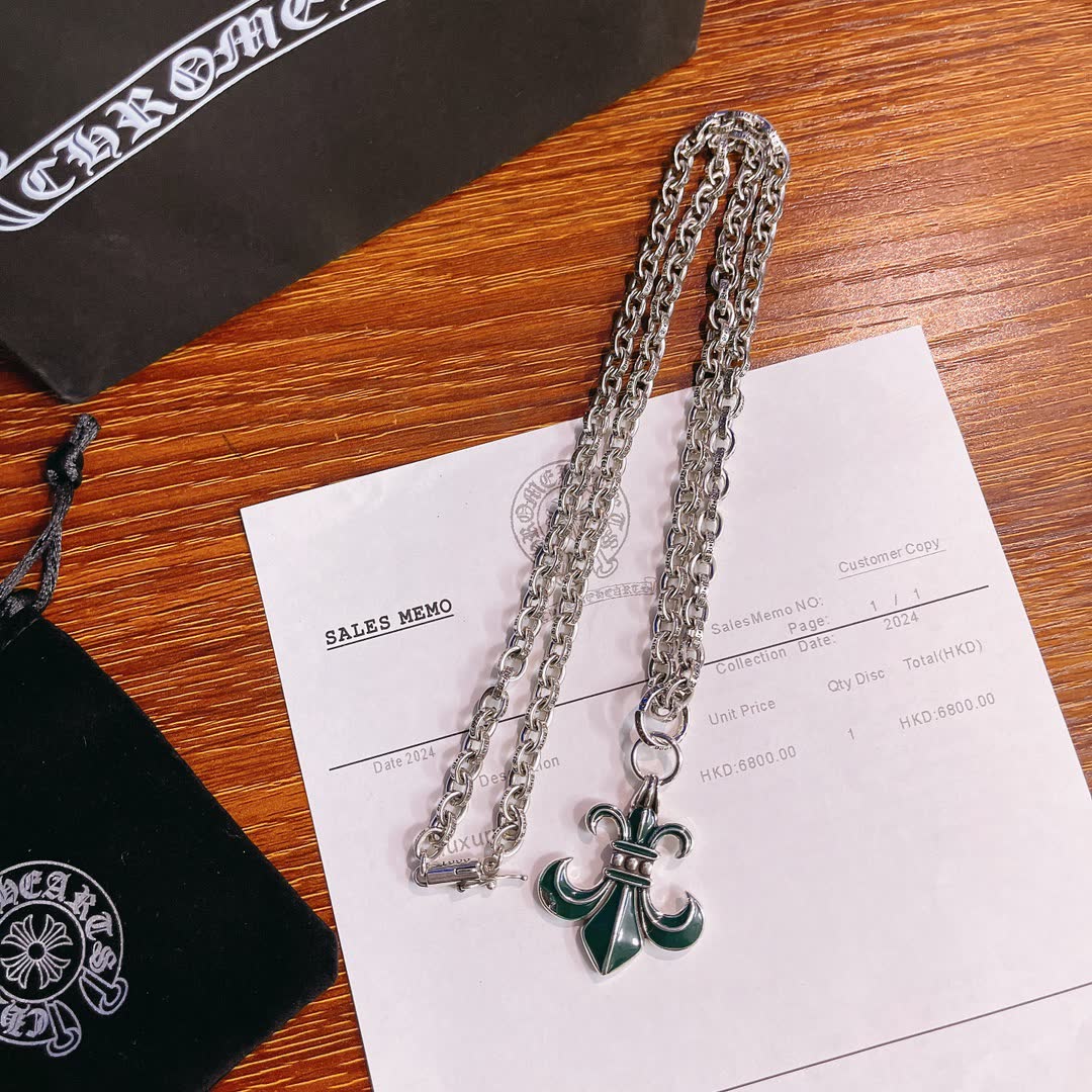 Chrome Hearts Fleur-de-lis Pendant Necklace